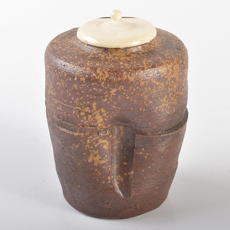 茶道具　備前焼　茶入　仕覆三点付　表千家十一代碌々斎極め箱　D　R6528