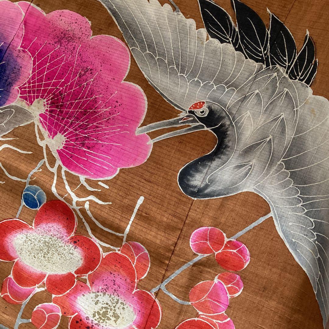 古布4巾(めでたい柄鶴亀)