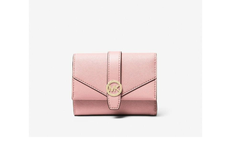 【限定完売品 新品】MICHAEL KORS ピンク 折り財布 三つ折りミニ財布