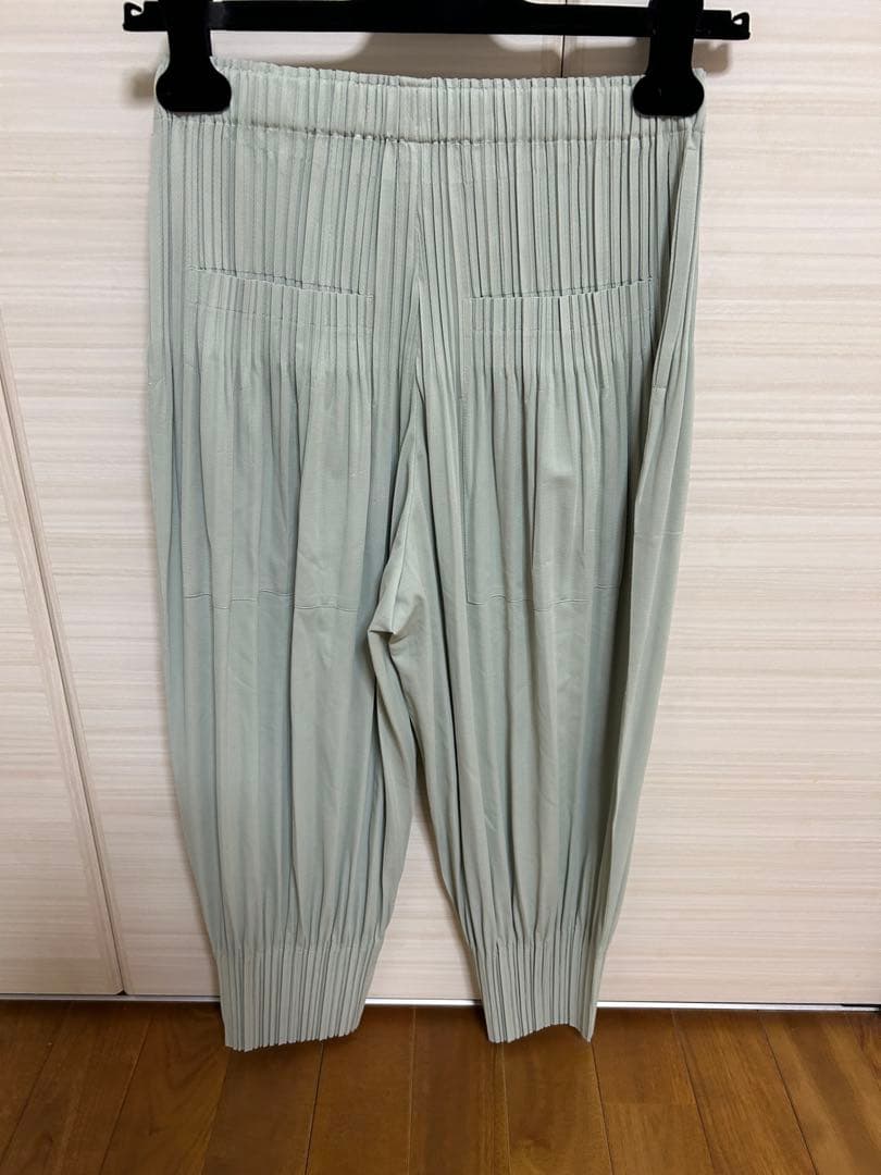 PLEATS PLEASE ミントグリーン サルエルパンツ