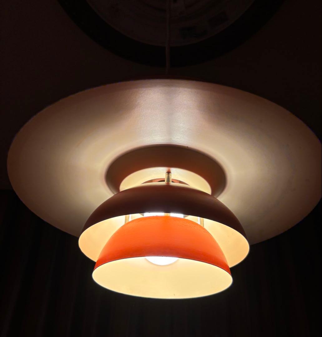 長澤ライティング ペンダントライト1K-W60 オレンジ 北欧モダン