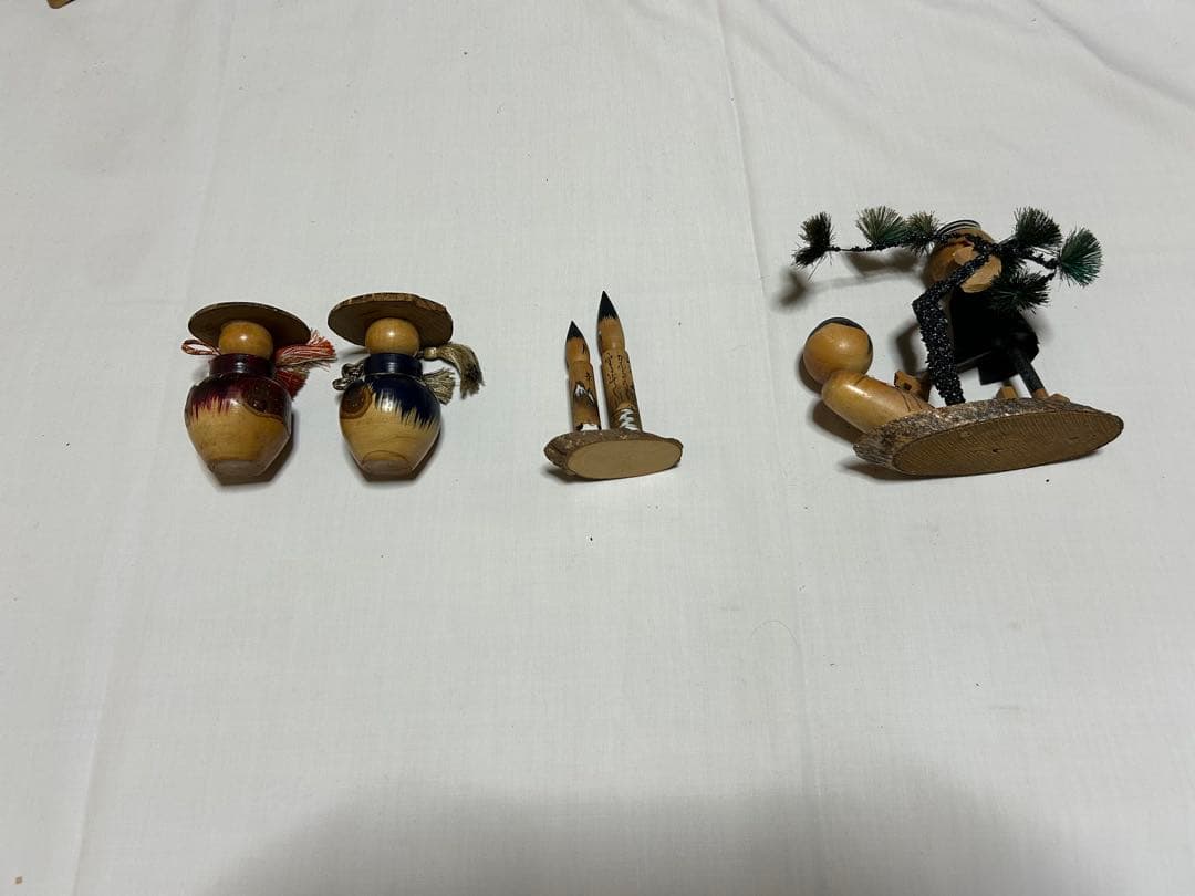 伝統的な木製こけし人形コレクション　まとめ売り