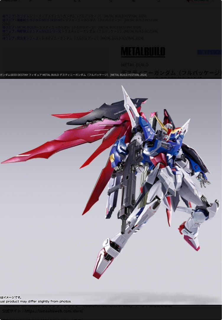 【輸送箱未開封】メタルビルド　デスティニーガンダム　フルパッケージ　2024