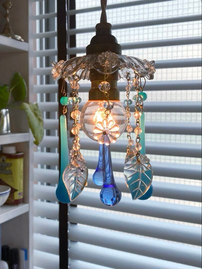 ミニシャンデリア　1920年　フランス　アンティーク　シェード