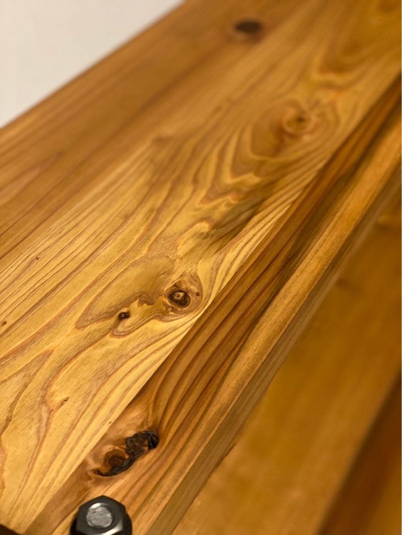 幅60cm☆ワイヤークロス 木製ラック☆食器棚☆木製シェルフ☆アイアンラック