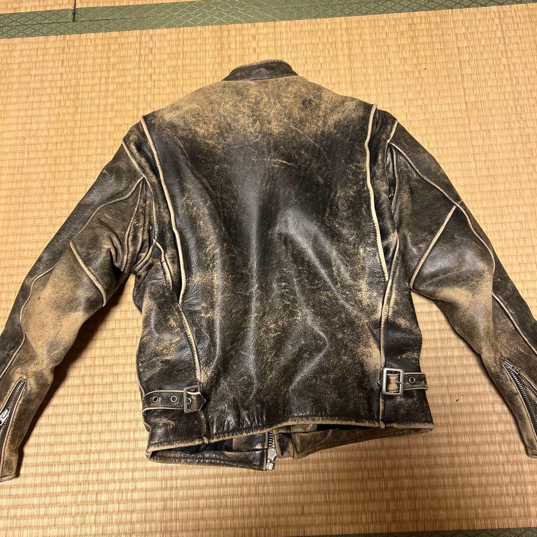 FREEDOM レザーシングルライダースジャケット 38