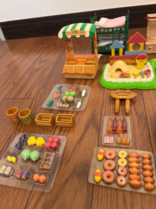 シルバニア　赤い屋根の大きなお家と小物セット