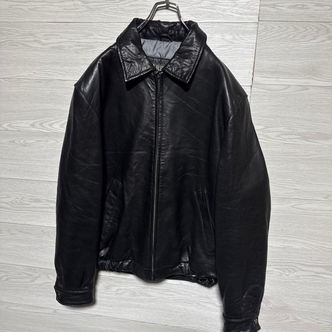 90s ARROW 本革 ショート丈 レザージャケット シングルライダース 黒