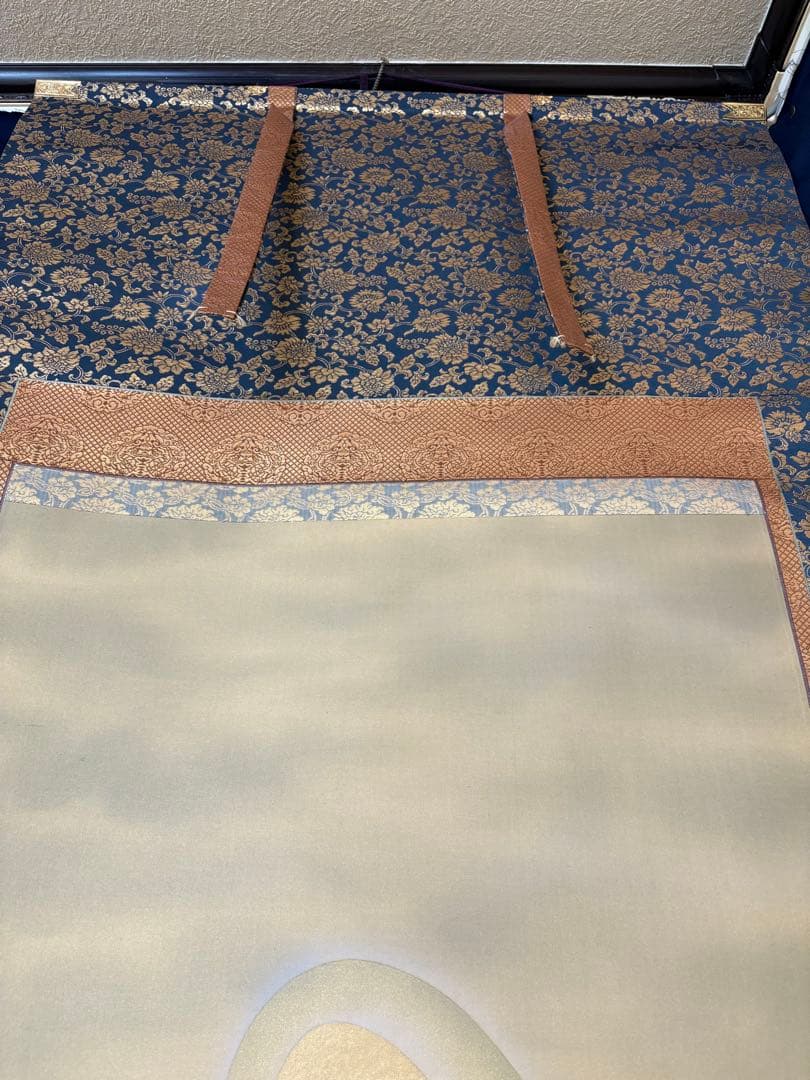 「観音像」　翠峰　掛け軸 掛軸 二重箱　雲上観音　桐共箱二重箱付