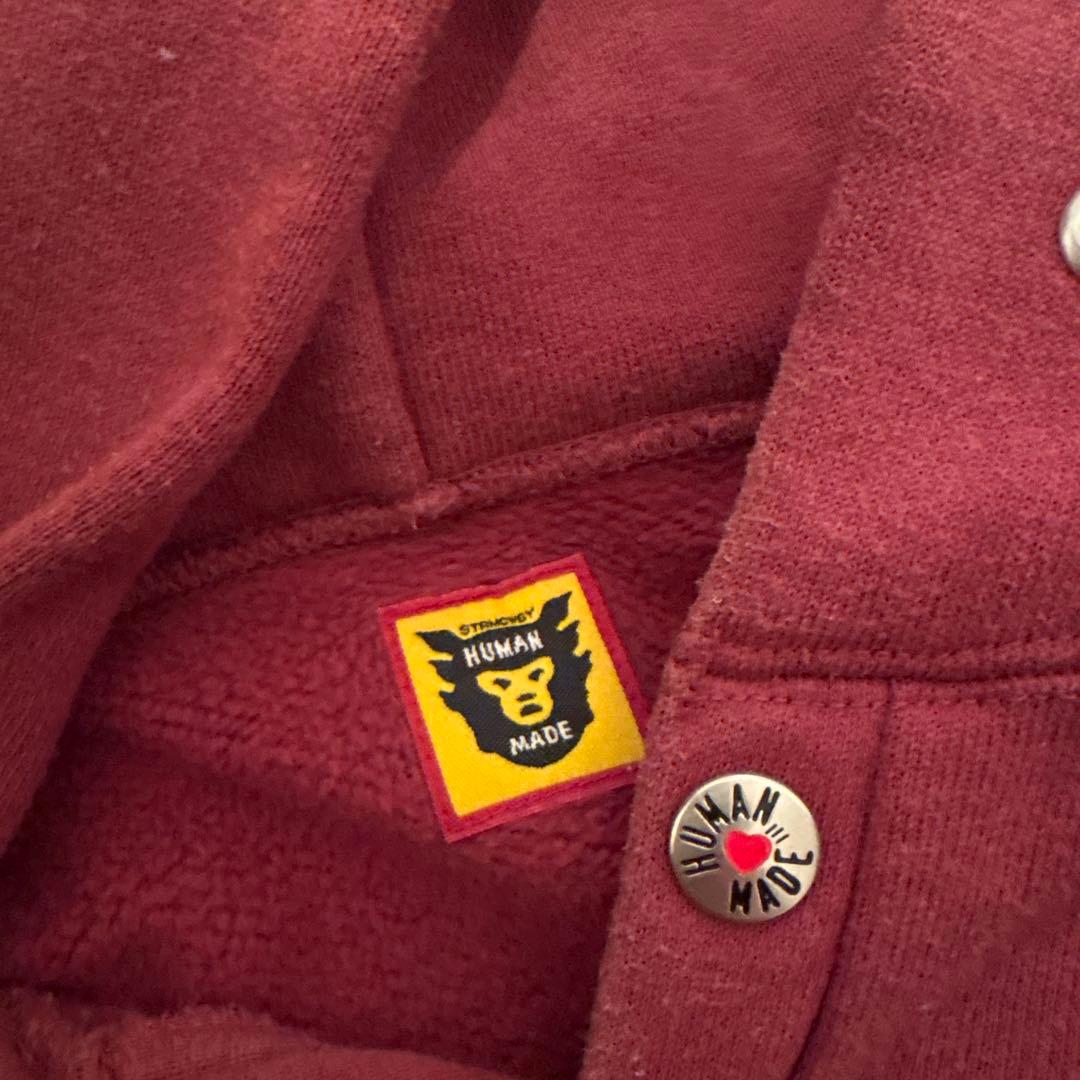 HUMAN MADE バーガンディ パーカー