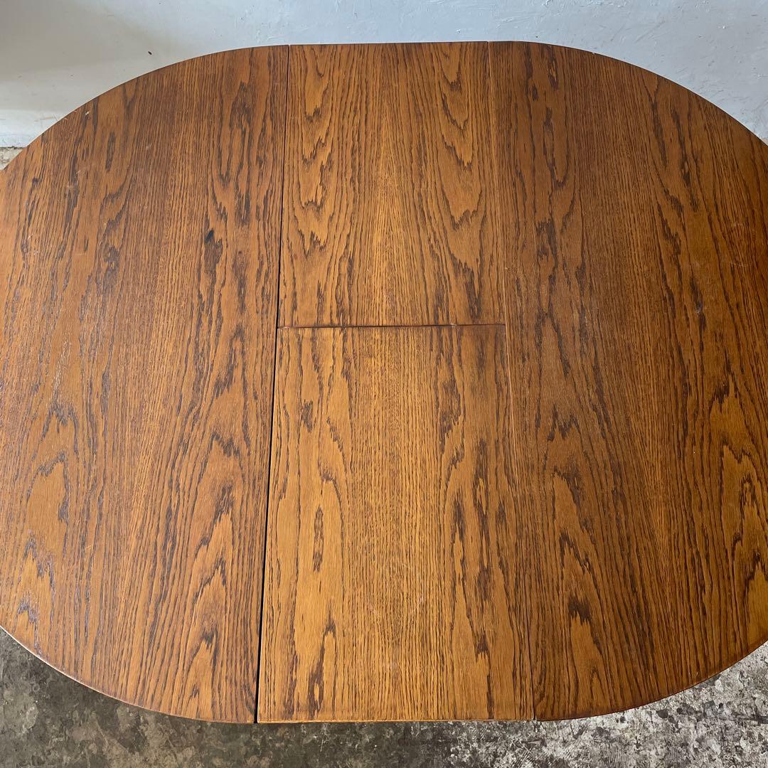 ビンテージ ラウンドエクステンションダイニングテーブル no4