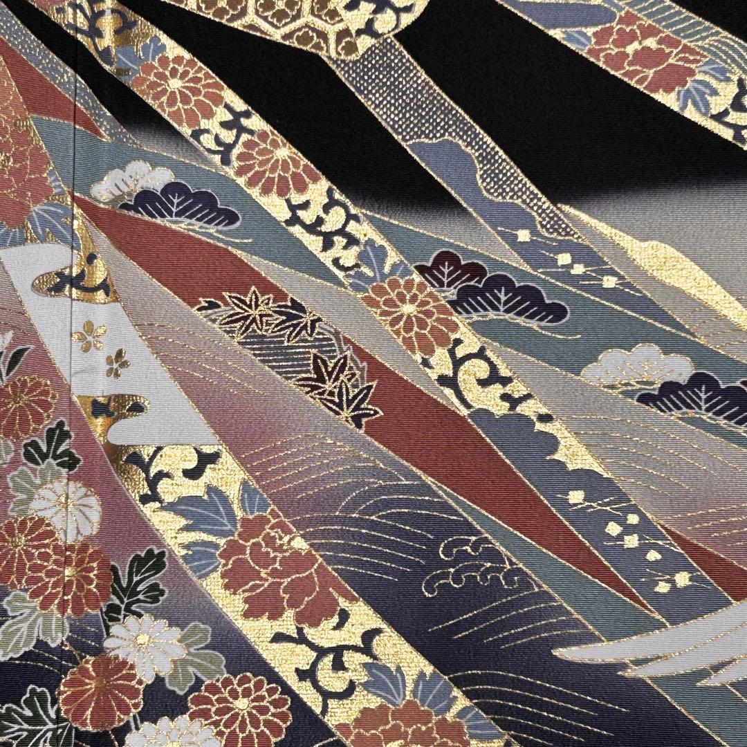 【654】友禅•金箔•金駒刺繍 黒留袖