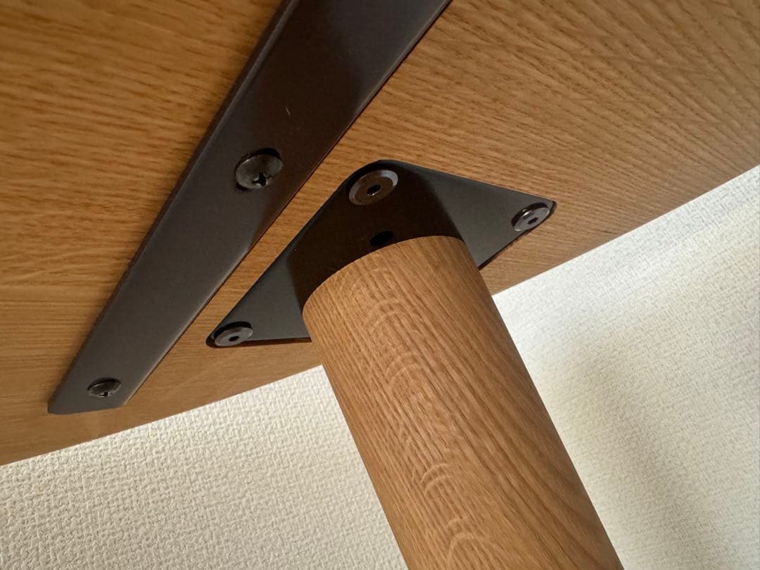 mooocc6　侭ダイニング 丸形天板 丸テーパー脚　ホワイトオーク材