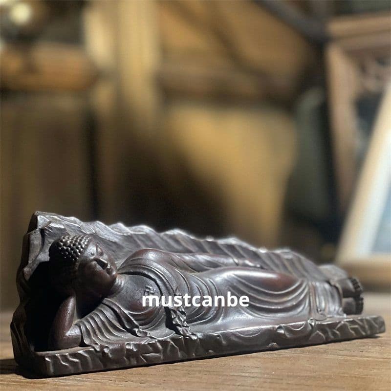 石像 仏像 釈迦牟尼仏寝像 玄関 茶室 書斎 禅意装飾品 工芸品 置物