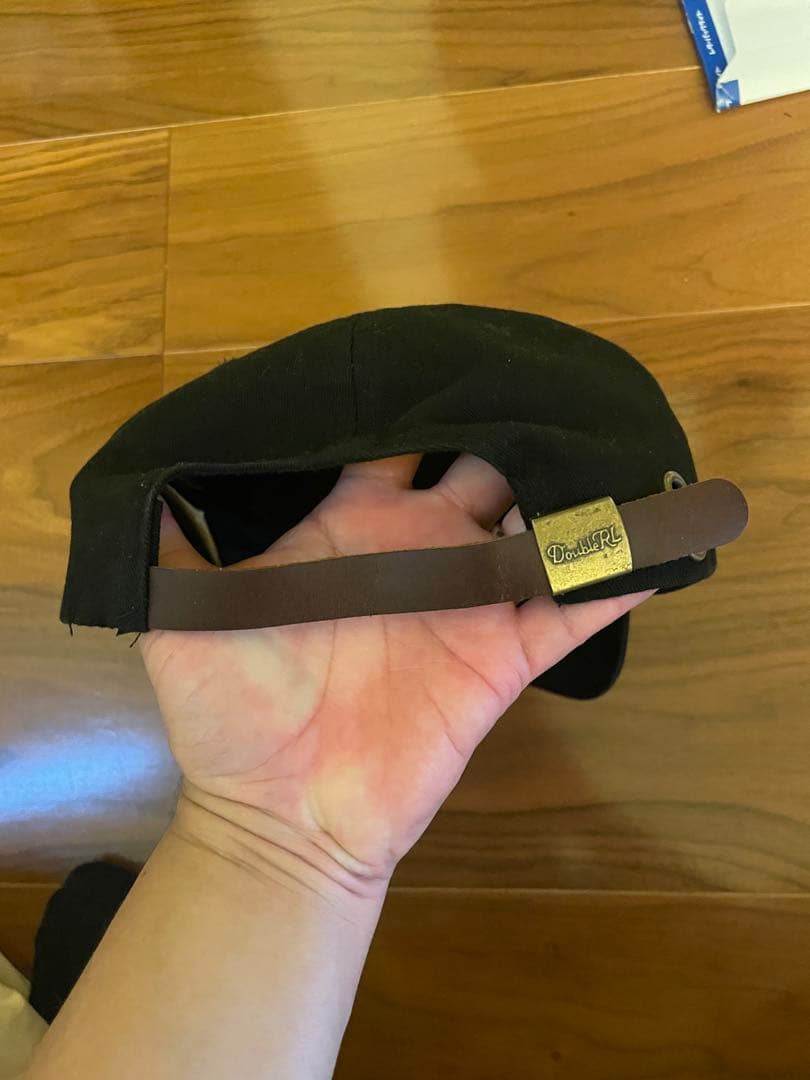 RRL キャップ　93RD刺繍(黄色)入りブラックキャップ