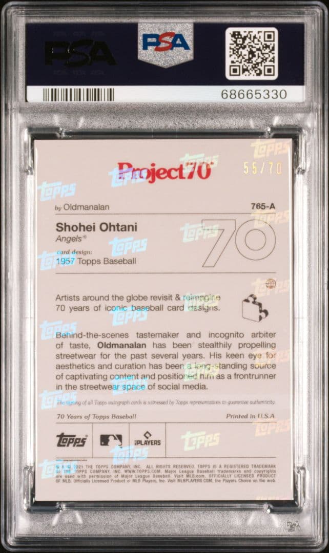 大谷 翔平 直筆 サインカード Topps Project 70