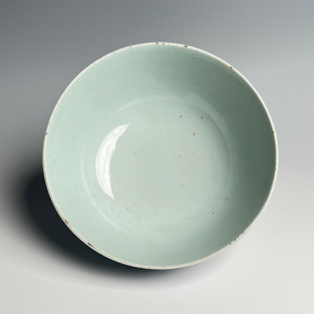 青花花唐草紋碗 中国古玩 徳化窯 新渡 中国美術 明末 菓子器 Rs164