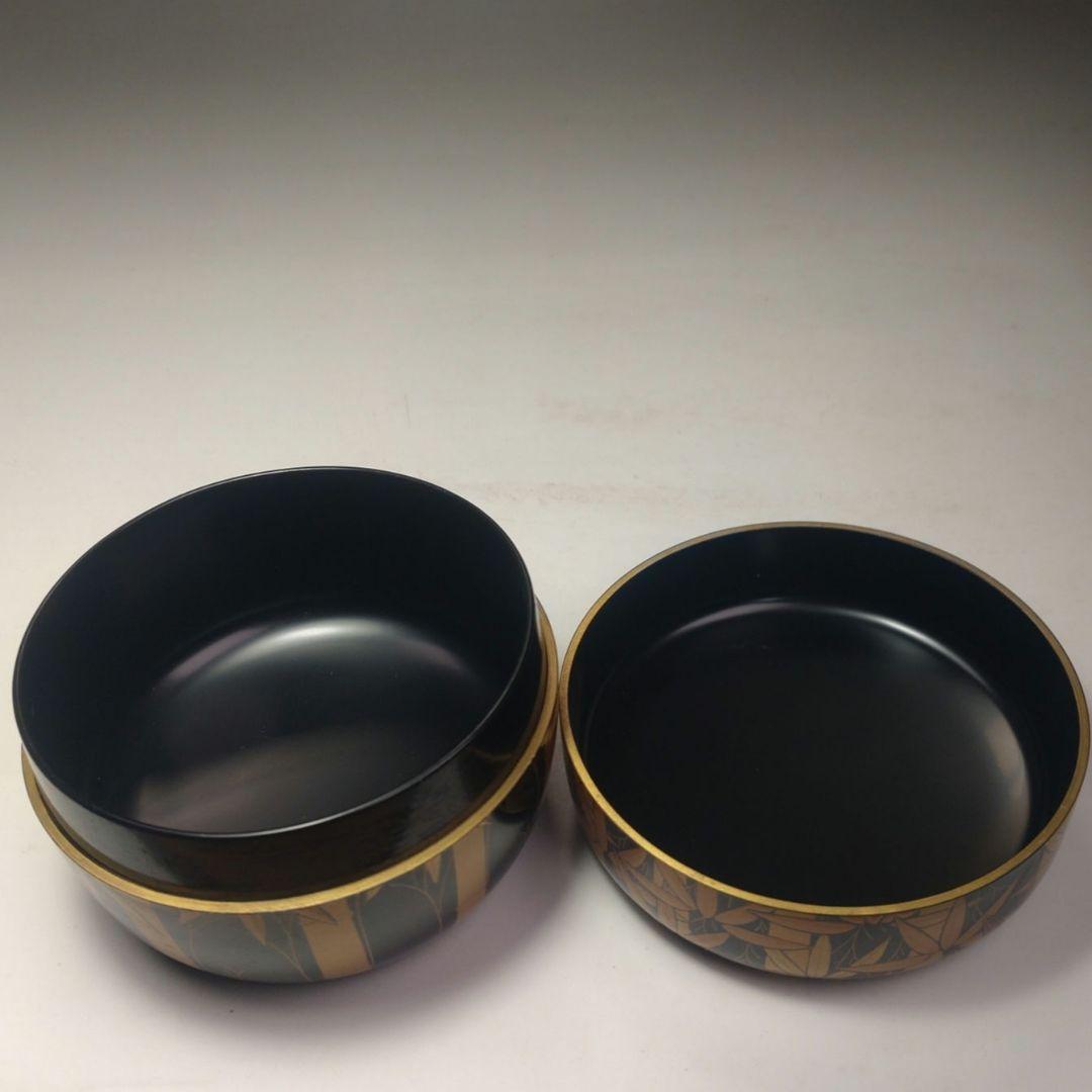 イ215 棗『稚園作』『竹林蒔絵平棗　共箱』漆塗　茶道具