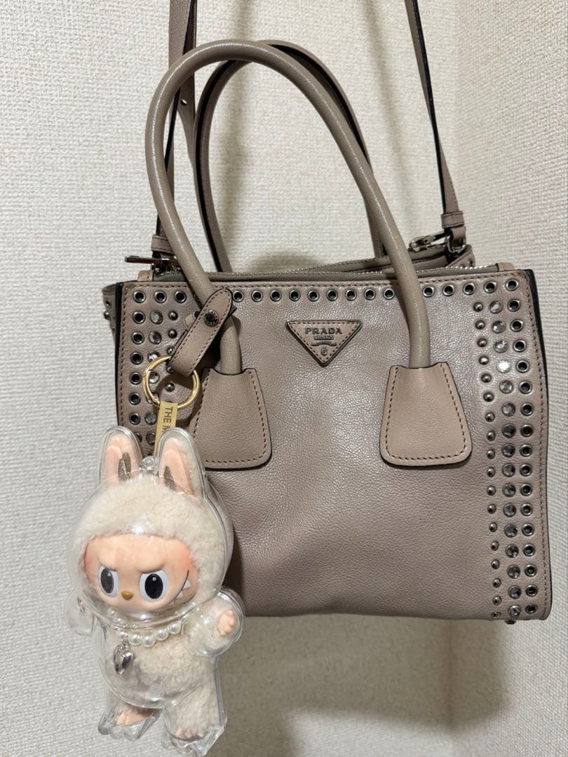 金・土・日限定 PRADA プラダ スタッズ レザー 2WAY トートバッグ