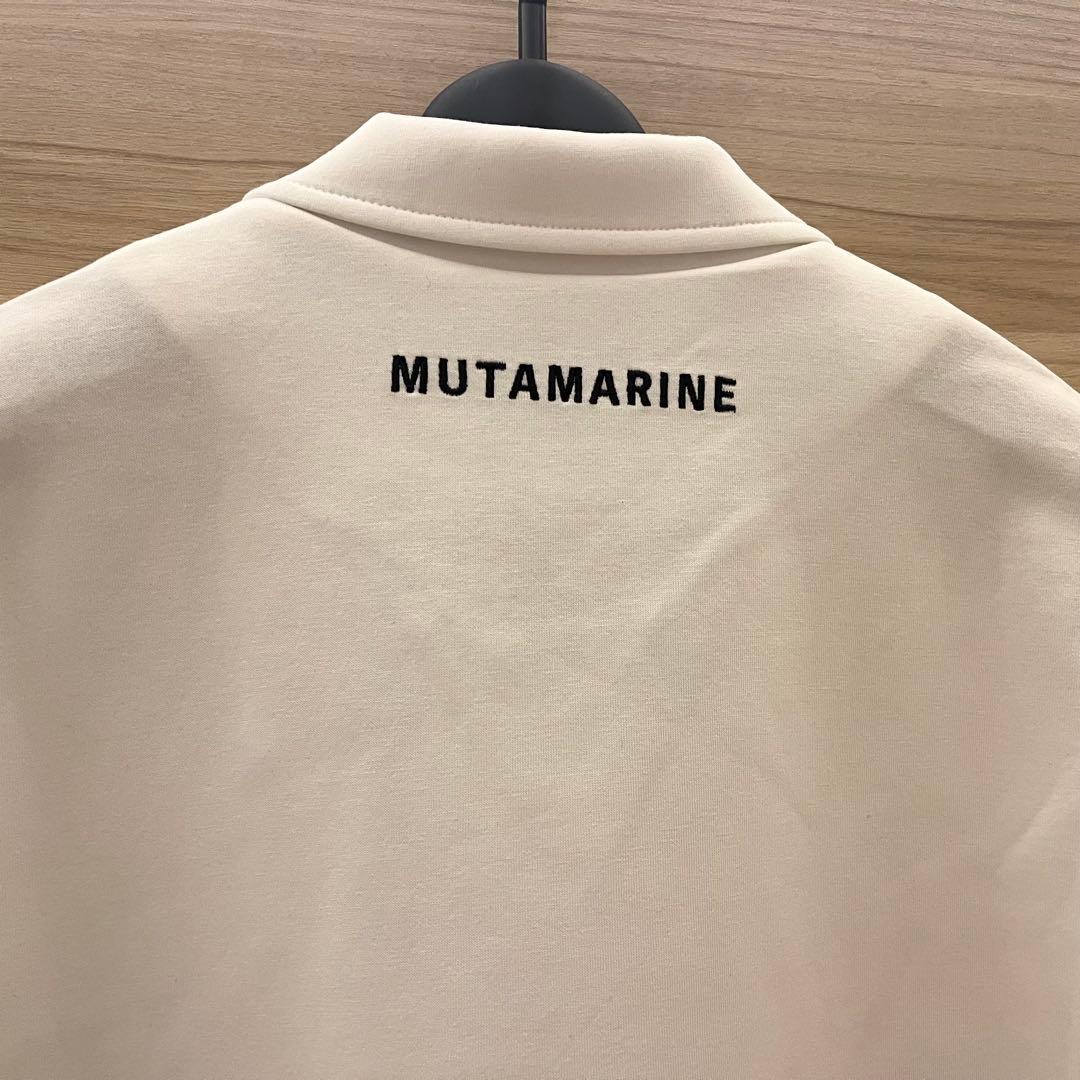 新品★33,000円 上下２枚セットアップ ムータマリン 白×灰ライン 0