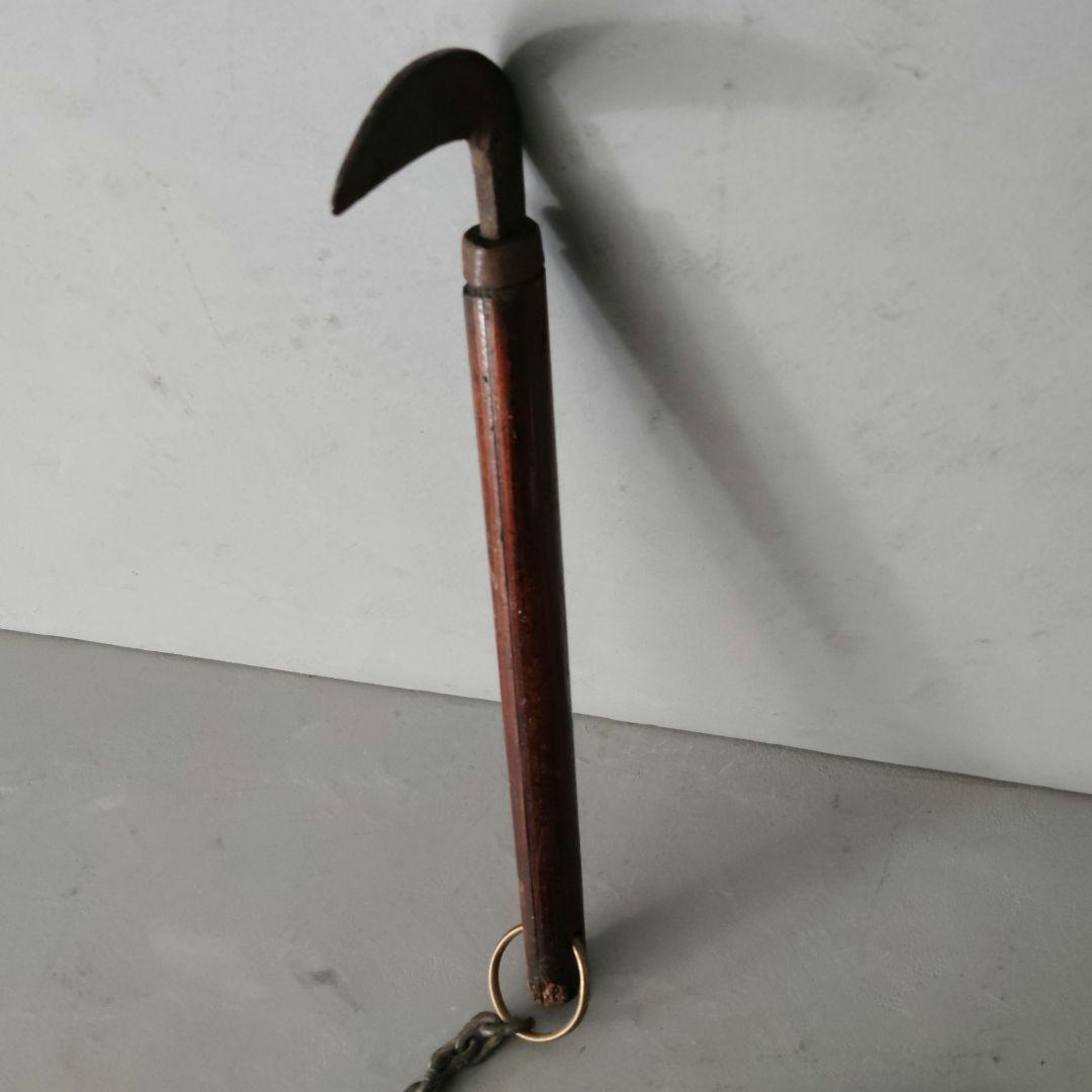 忍者武具 鉄製 鎖鎌 忍具 時代物 万力鎖 分銅鎖 くさりがま 古武術 武器