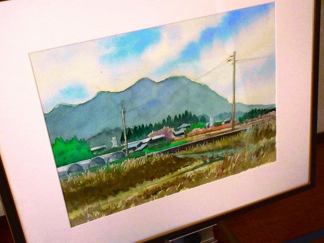 風景 水彩画 額装済み 原画 F６号