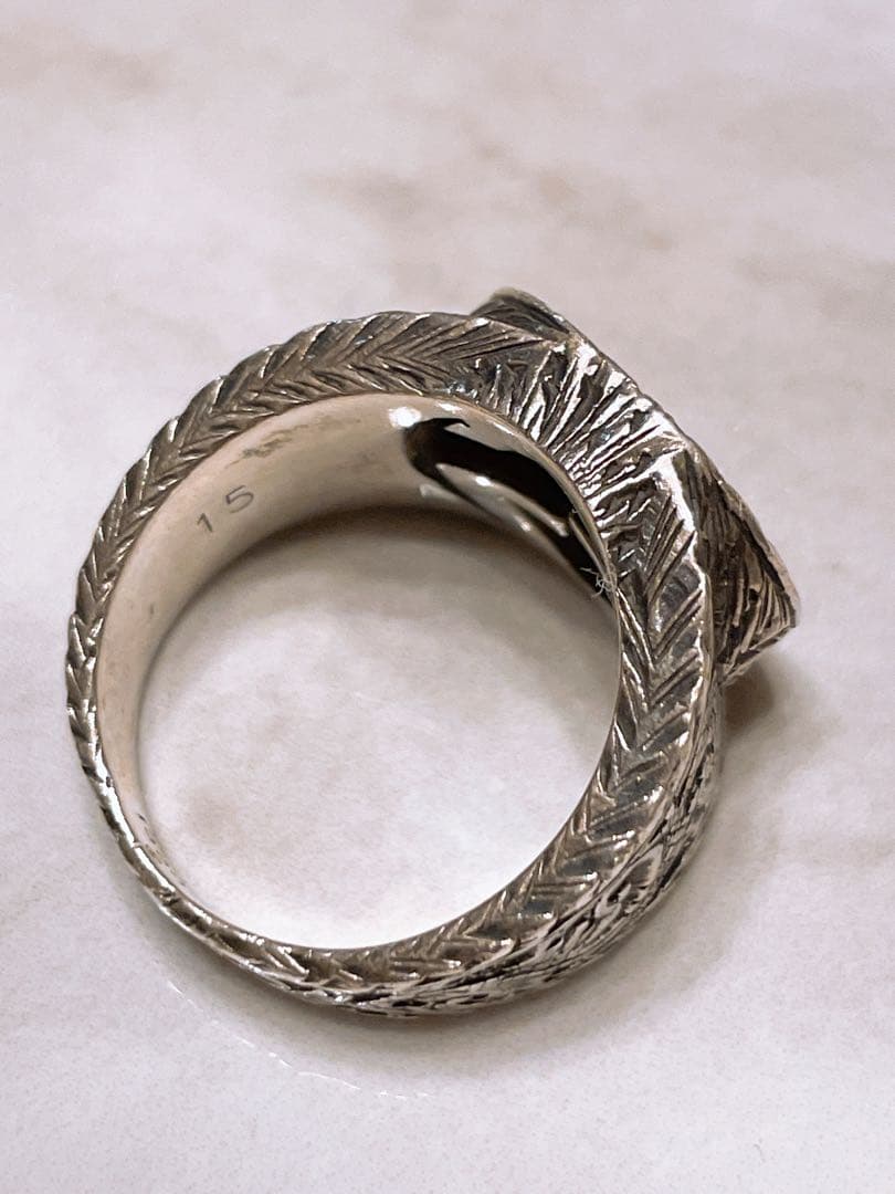 GUCCI グッチ　リング　インターロッキング　アラベスク　表記サイズ15号