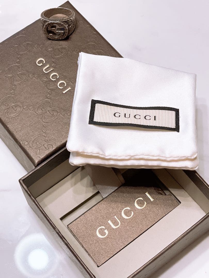 GUCCI グッチ　リング　インターロッキング　アラベスク　表記サイズ15号