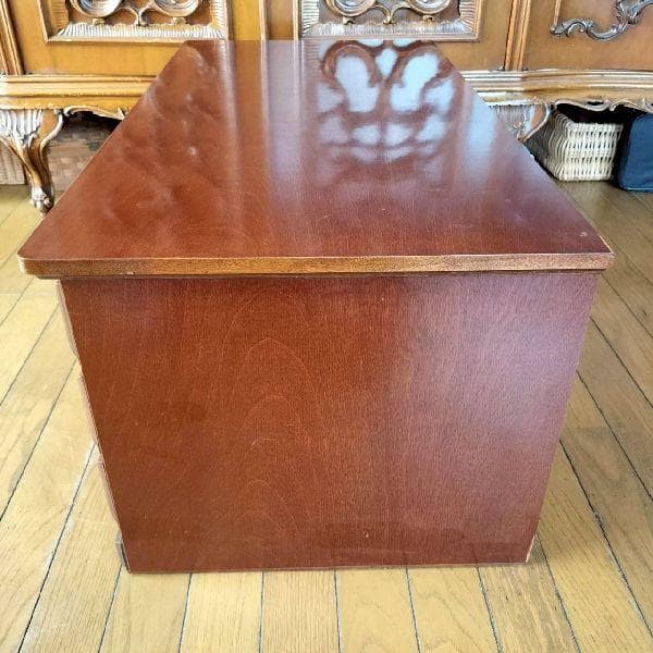 ヴィンテージ キリツ 起立木工 文机 木製 桜 天然杢 座机 座卓 作業台