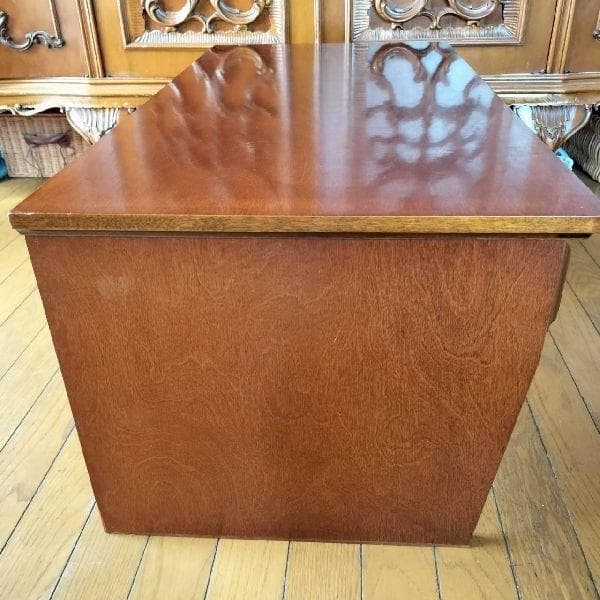 ヴィンテージ キリツ 起立木工 文机 木製 桜 天然杢 座机 座卓 作業台