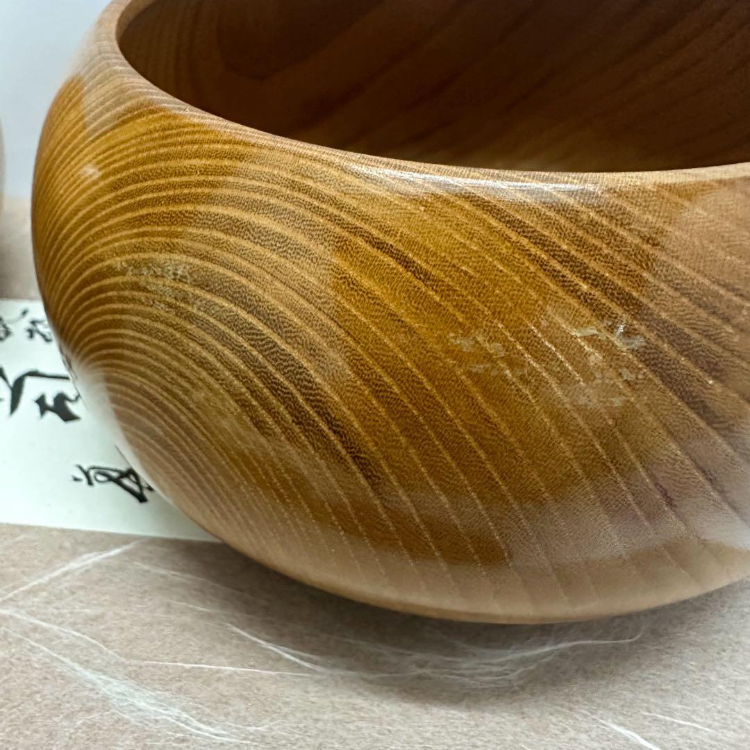 未使用 日向特製 本蛤碁石 33号 美栄 木製碁笥