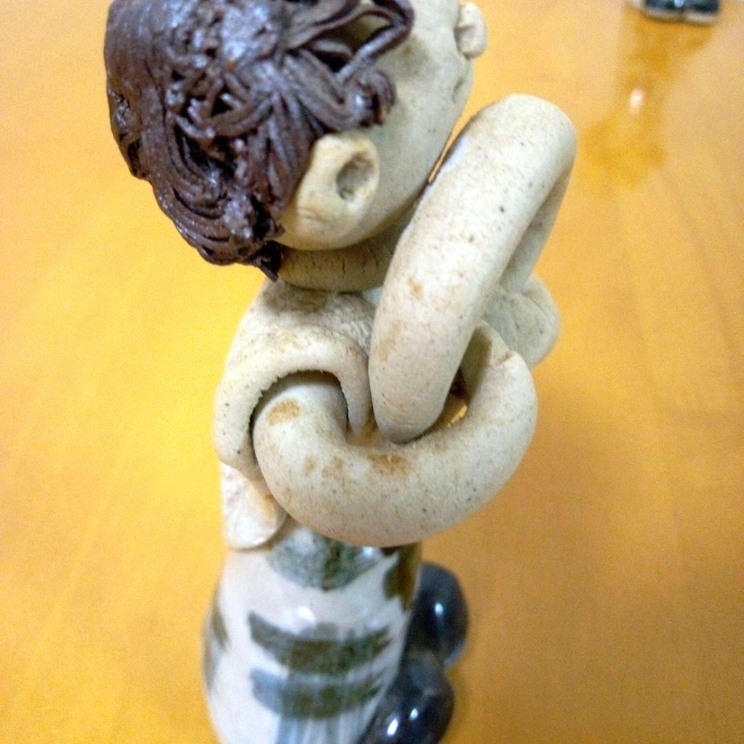 砥部焼き　青芳人形　森元青芳　5体　磁器　置物　手作り　工芸品