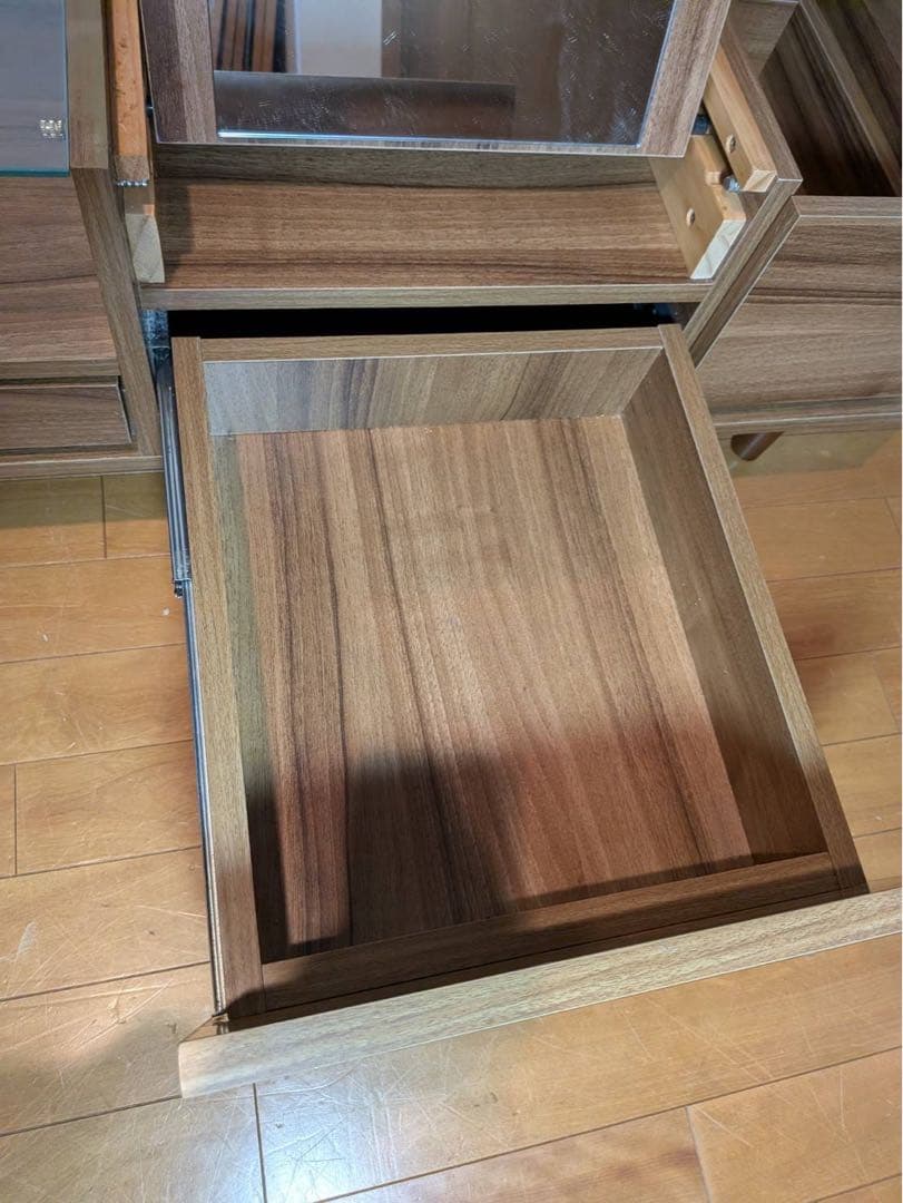 ■送料込■LOWYA ドレッサー ローテーブル コスメ台 センターテーブル鏡化粧