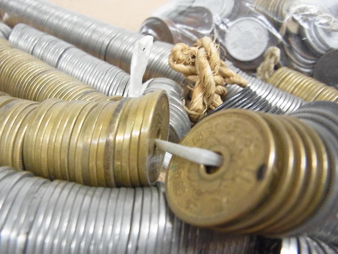 古銭　まとめて　銅銭　穴銭　寛永通宝　アルミ銭　3.7㎏ほど