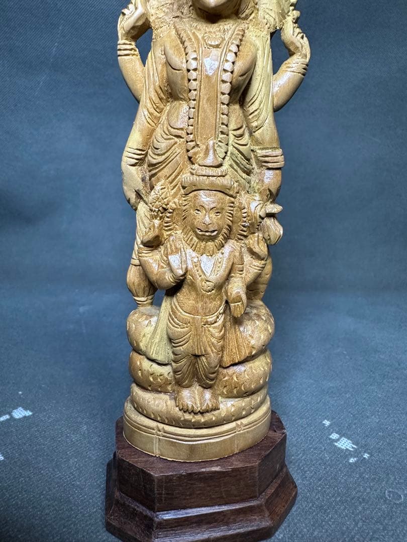 白檀　インド　木彫り　仏教美術　仏像 骨董 木像アンティーク　魔除け　お守り