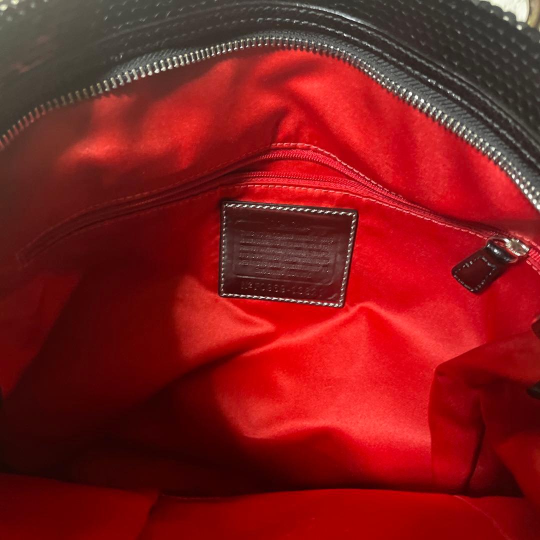 コーチスパンコールバッグ　ブラック