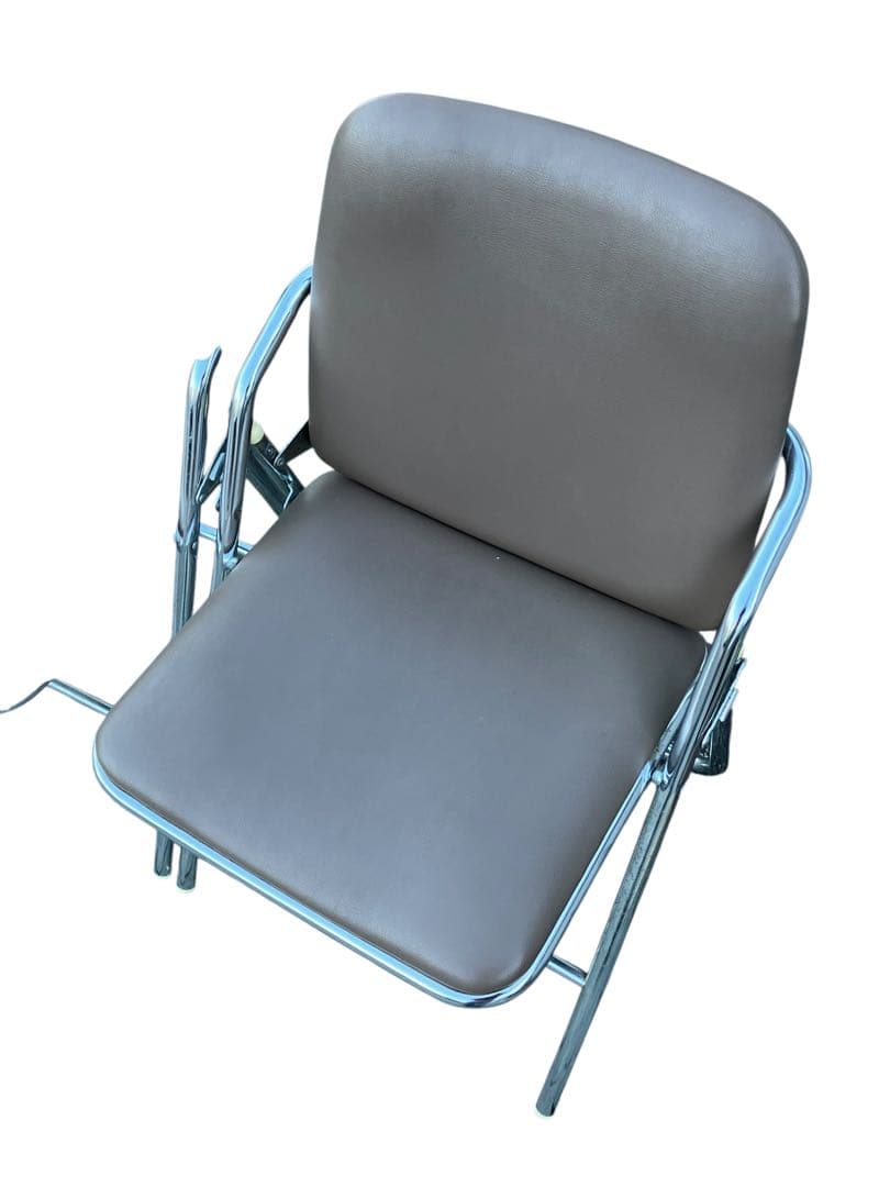 オカムラ パイプ椅子 2脚セット 昭和レトロ 折りたたみ ビンテージ イス