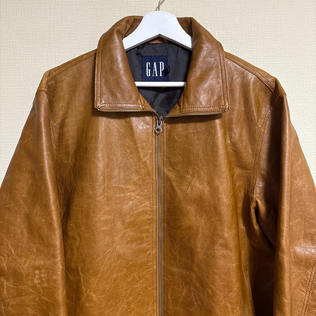 Old Gap レザージャケット キャメル シングル ライダース