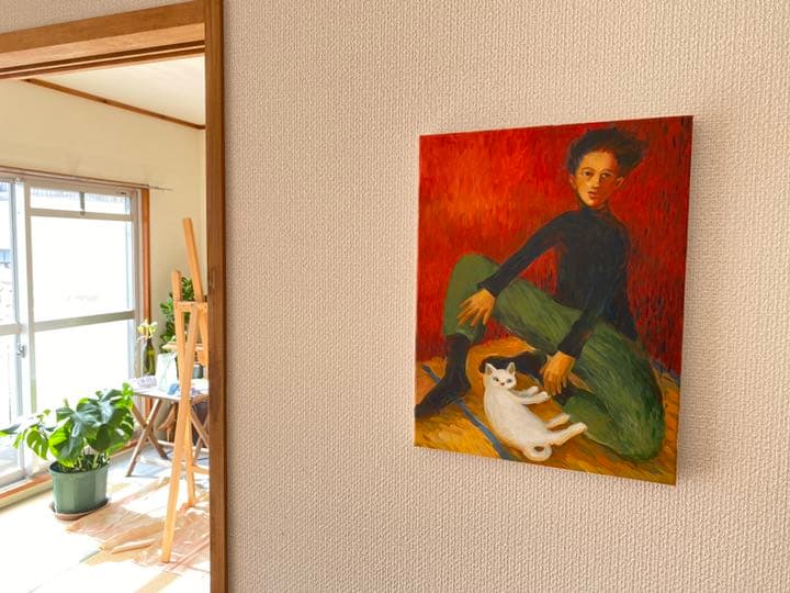 「猫」絵画原画　一点物