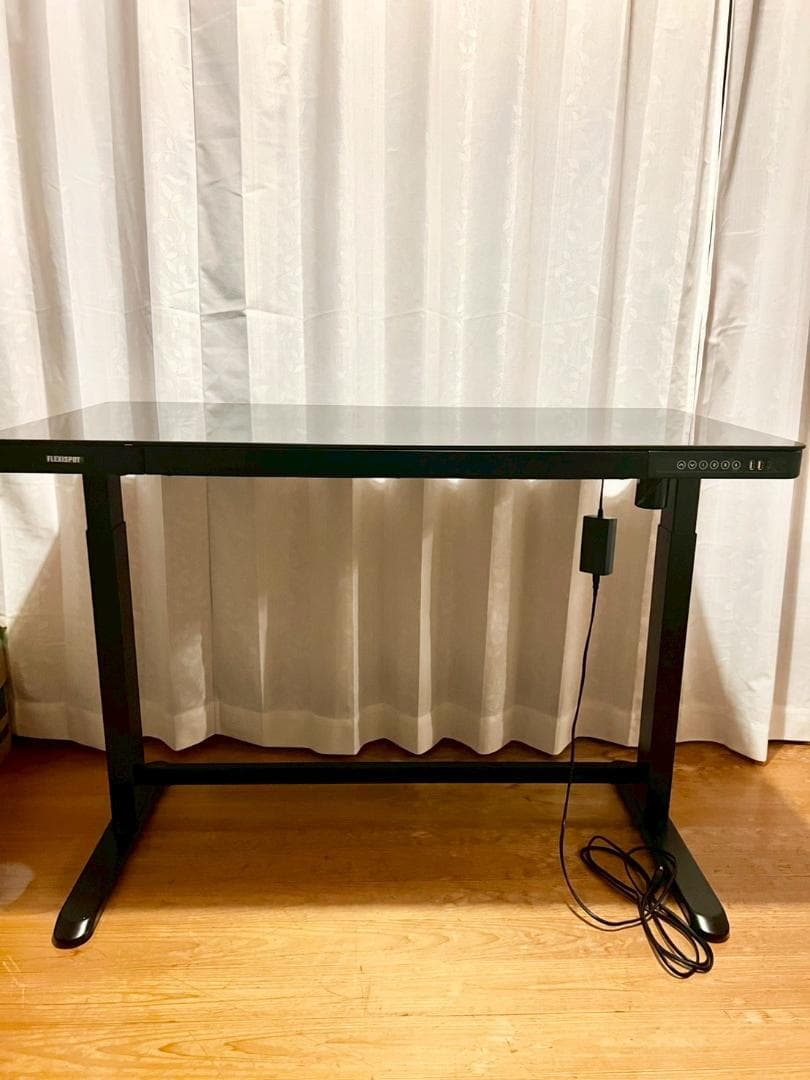 フレキシスポット スタンディングデスク 電動式 昇降デスク 机　パソコンデスク黒