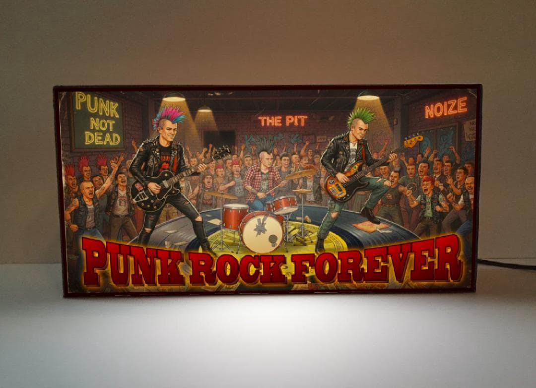 パンクロック ライブハウス パンクノットデッド 看板 置物 雑貨 ライトBOX