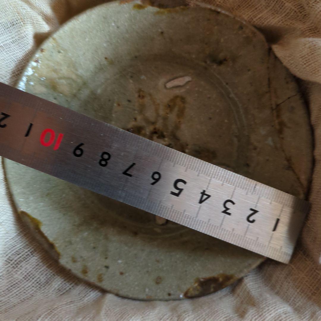 うさぎの絵柄 平茶碗 約12cm　絵唐津平茶碗　骨董品