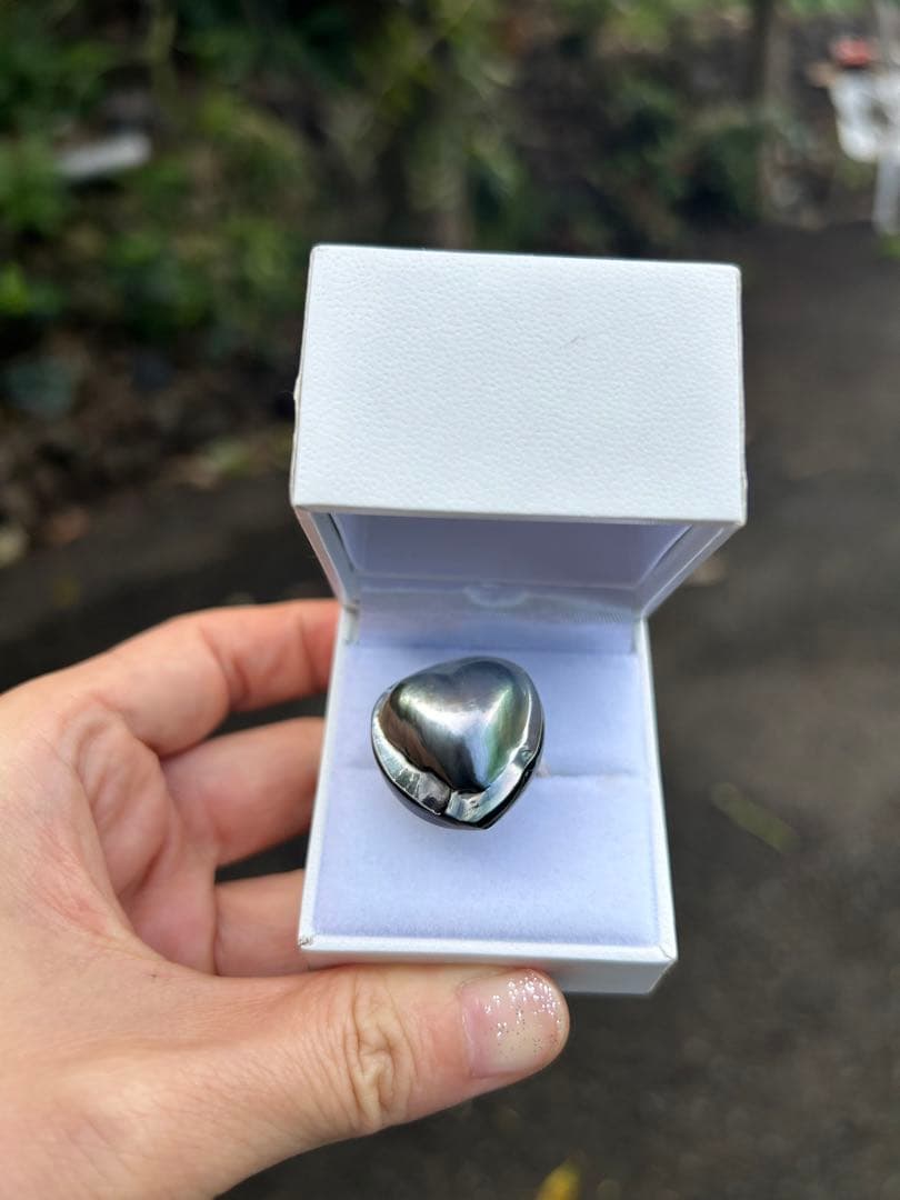 希少　黒蝶真珠　タヒチパール　タヒチマペパール　リング