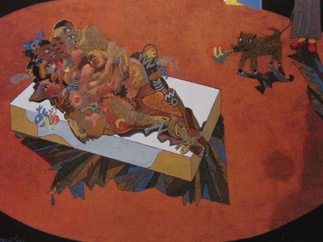 絹谷幸二、Noi　ami amo、希少な額装用画集より、新品高級額装付