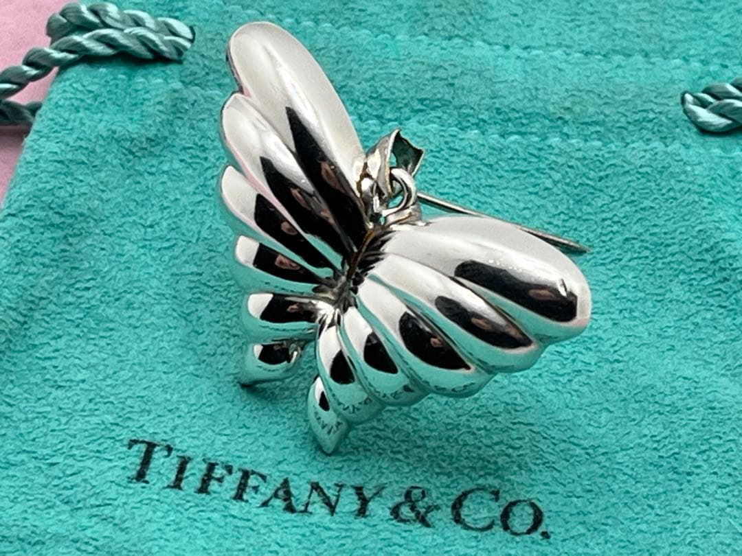 h294 オールド　ティファニー　バタフライ　ブローチ　ネックレストップ　925