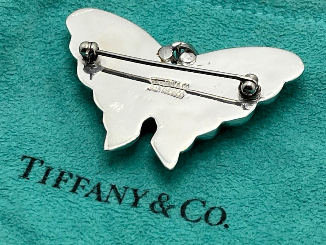 h294 オールド　ティファニー　バタフライ　ブローチ　ネックレストップ　925