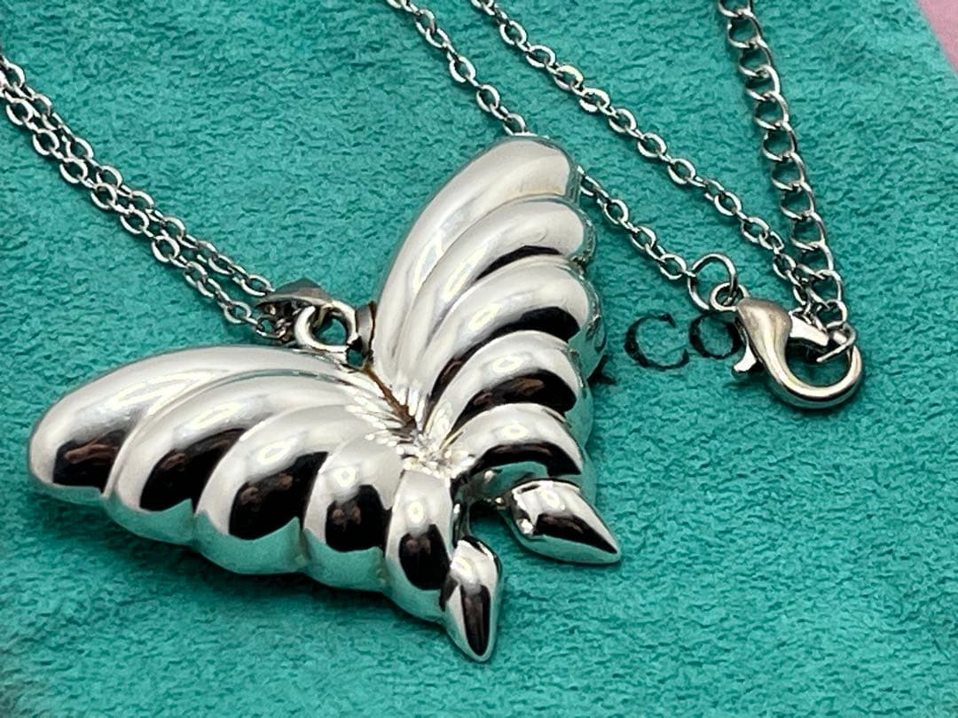 h294 オールド　ティファニー　バタフライ　ブローチ　ネックレストップ　925