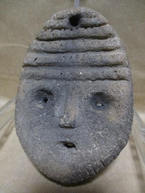 縄文土器　土面　貴重　箱付き　R99-1