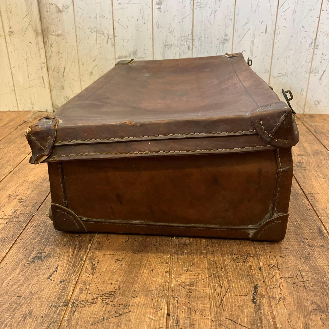 昭和レトロ アンティーク ヴィンテージ レザートランクケース スーツケース古道具