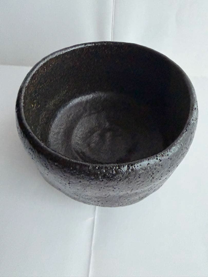 黒楽茶碗　長次郎写　かせ釉 　昭楽造